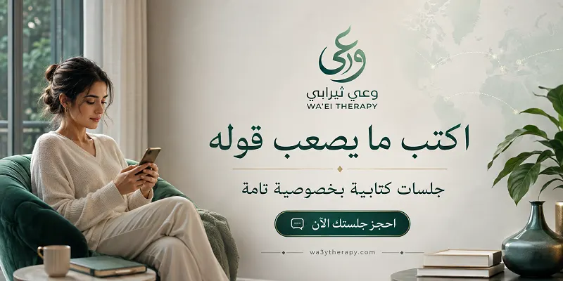جلسة دعم نفسي كتابية مع مختص